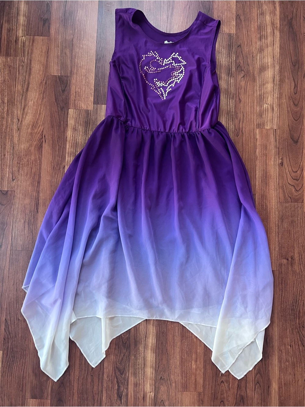 Disney Descendants 3 Mal Purple Ombré Dress Girls XL 14/16